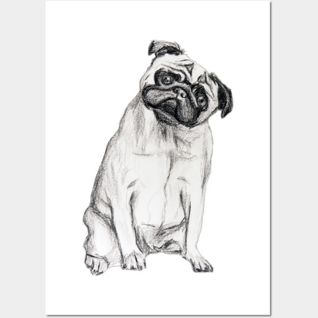 Pug-dog Wall Art by Petras